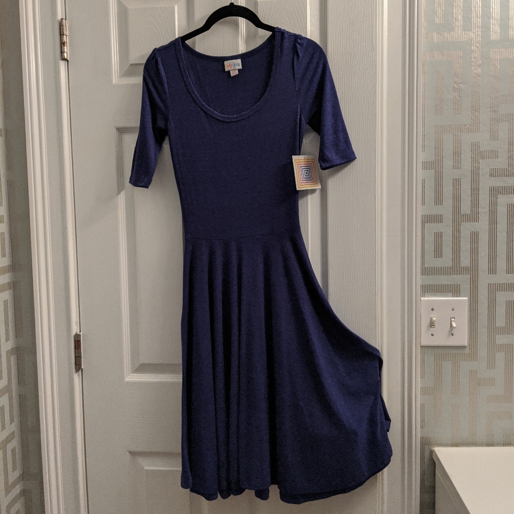 NWT Lularoe Nicole purple dress XXS